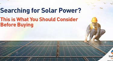 Searching for Solar Power? This is what you should consider before buying