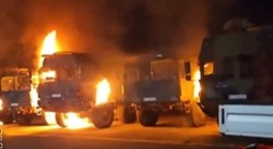 Rosyjscy sabotażyści uderzyli w Niemczech. Spłonęły wojskowe ciężarówki