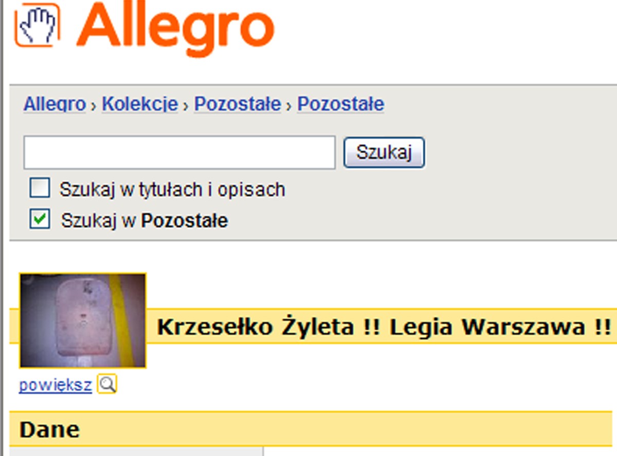 Kup "Żyletę" na Allegro