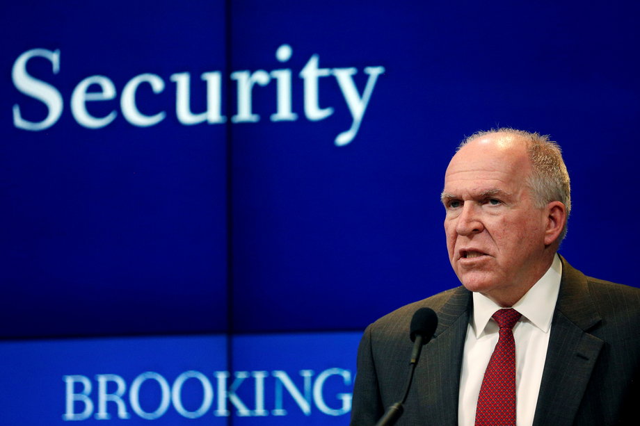 CIA Director John Brennan speaks at a forum, "CIA's strategy in the face of emerging challenges," at the Brookings Institution in Washington, DC, on July 13.