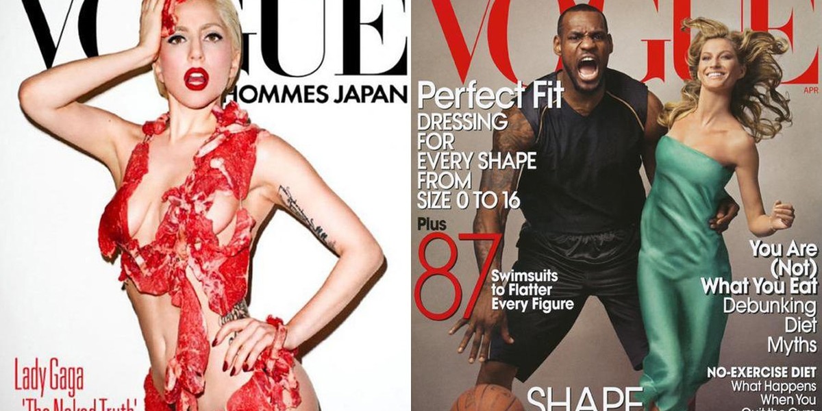 Lady Gaga, Gisele Bundchen i Lebron James na okładkach Vogue