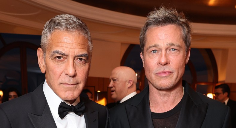 George Clooney and Brad Pitt at the Venice International Film Festival World Premiere for Wolfs.Eric Charbonneau/Apple TV+ via Getty Images