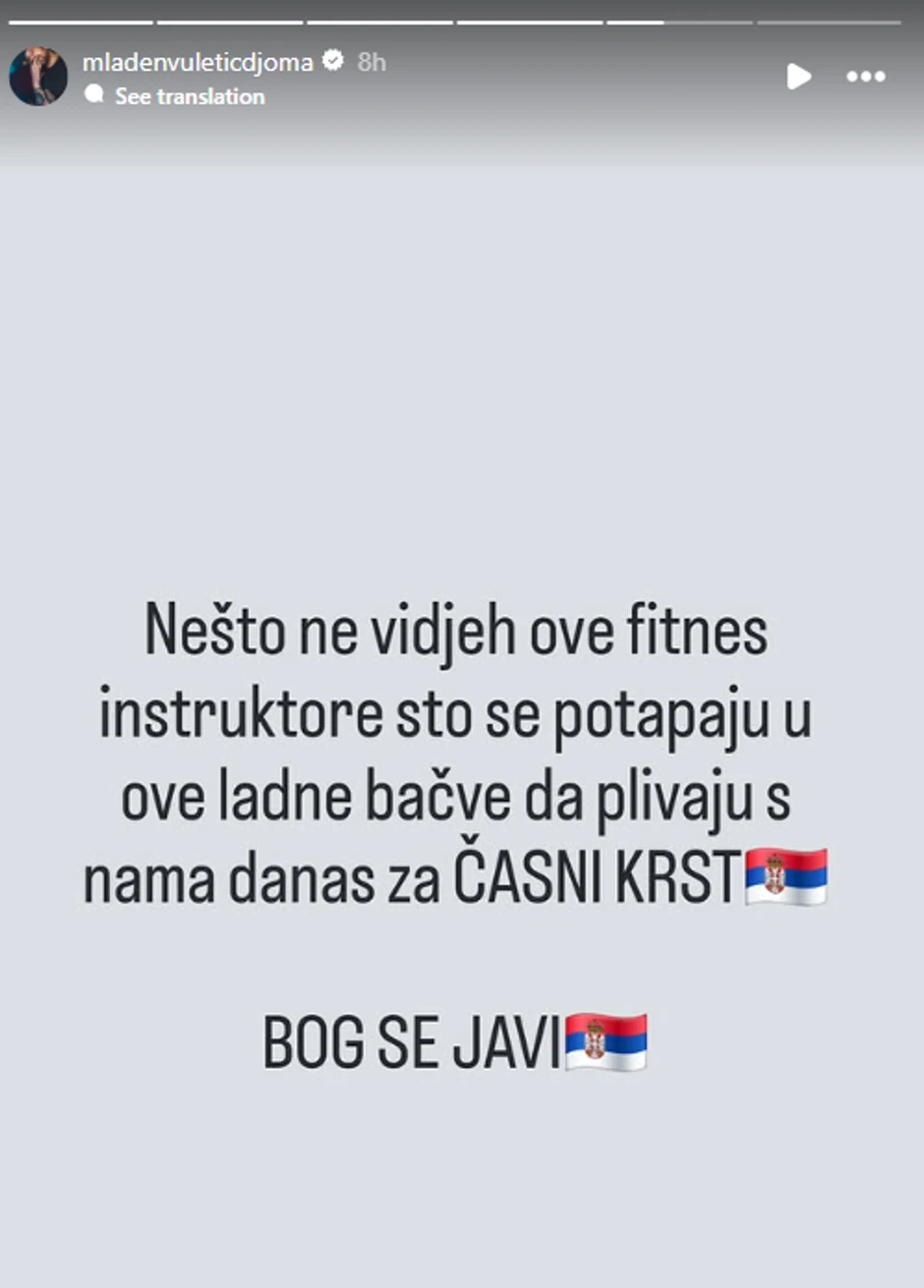 Mladen Vuletić plivao za Časni krst