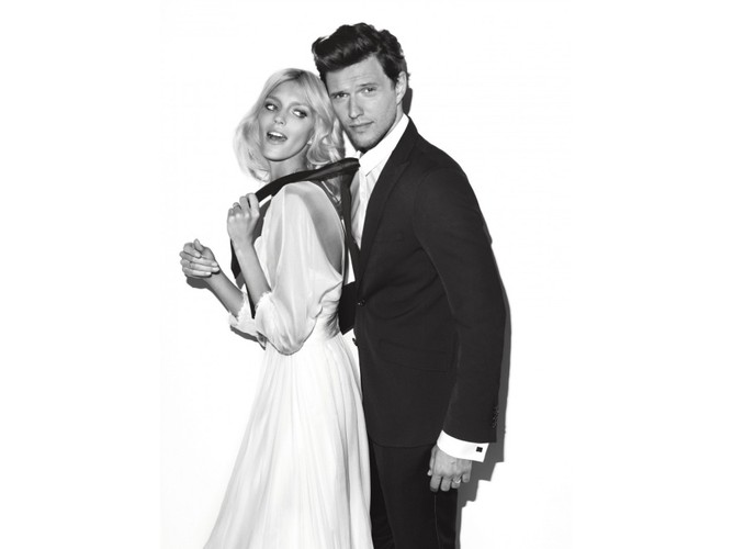 Anja Rubik i Sasha Knezevic w sesji reklamowej do katalogu obrączek Apart