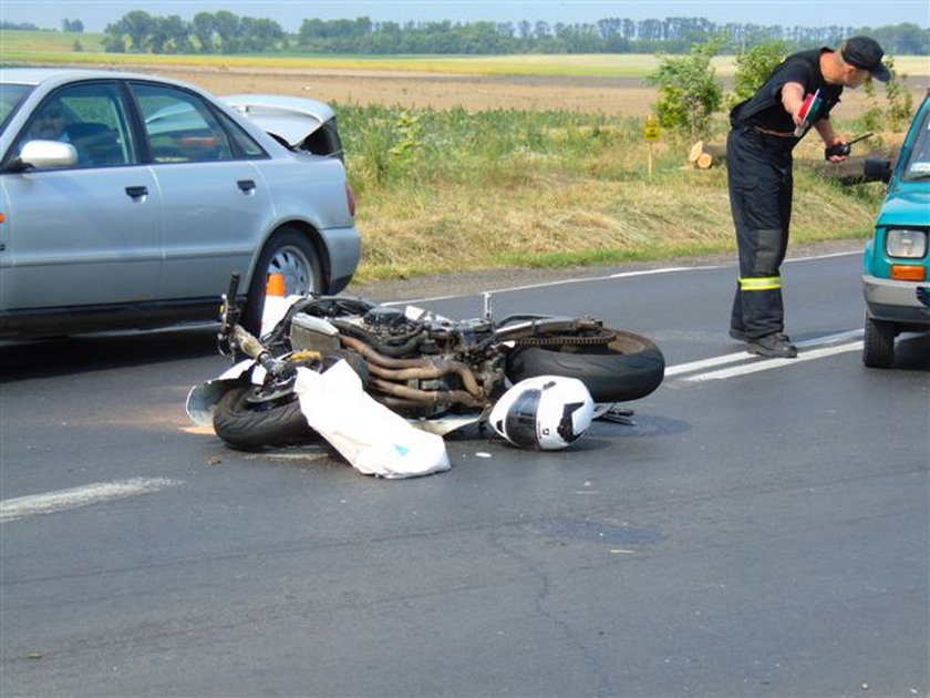 Wypadek motocyklisty pod Nysą