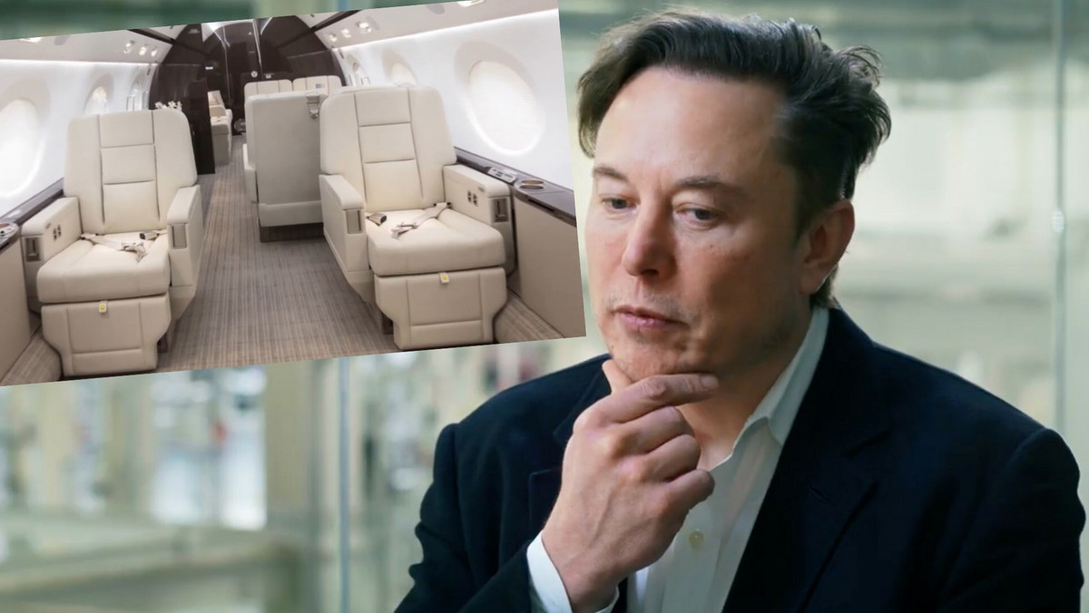 Elon Musk nie ma domu, śpi... w prywatnym odrzutowcu. Wnętrza zaskakują