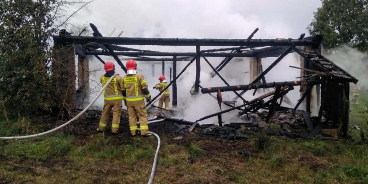 Tragiczny pożar na Podlasiu. W spalonej stodole znaleziono mężczyznę