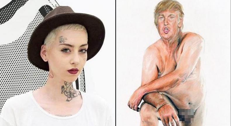 Illma Gore and infamous painting of Donald Trump