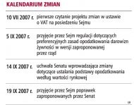 Kalendarium zmian