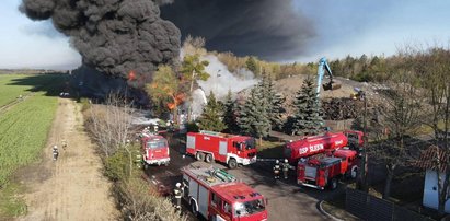 Gigantyczny pożar opon w Koninie. Podpalacz zatrzymany. Dlaczego to zrobił?