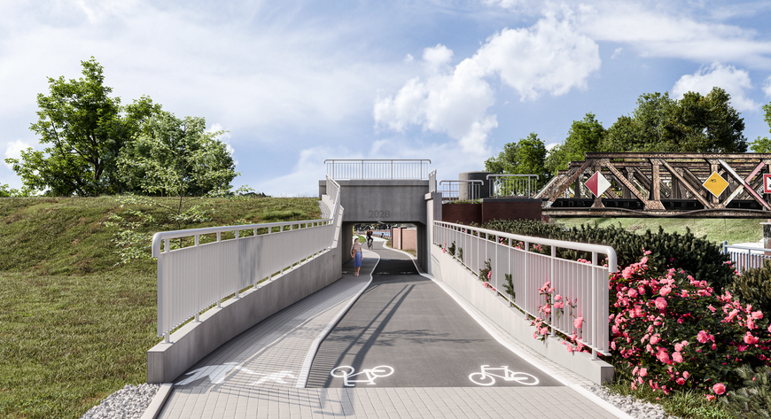 Tunel będzie przebiegał pod ruchliwa trasą kolejową w kierunku Oleśnicy