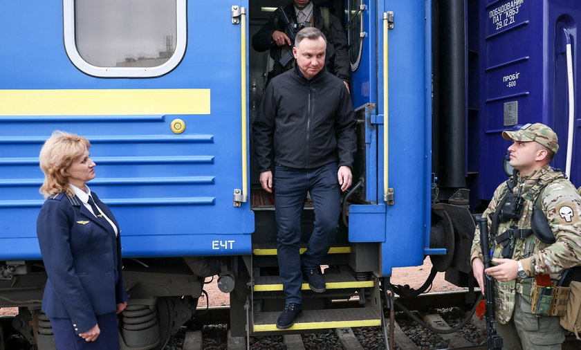 Prezydent Andrzej Duda podczas kwietniowej wizyty w Ukrainie. 