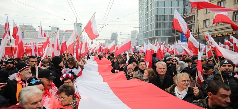 Ulicami stolicy przeszedł Marsz Niepodległości. Policja: Zatrzymaliśmy 18 osób