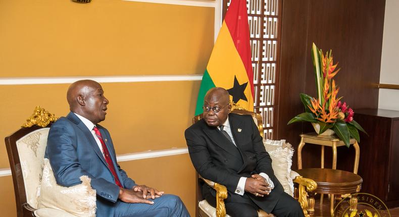 The Prime Minister of the Trinidad and Tobago, Dr Keith Christopher Rowley and Nana Akufo-Addo, President of Ghana