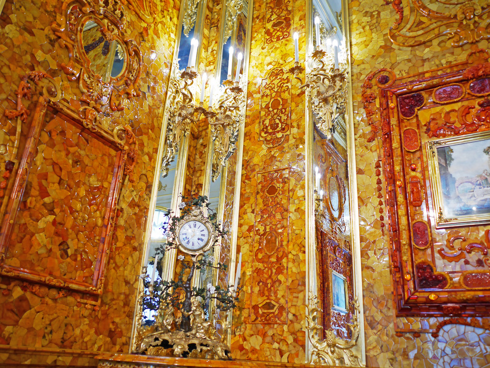 Replika Bursztynowej Komnaty w Pałacu Jekateryńskim w Carskim Siole