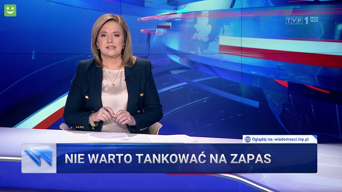 Kadr z Wiadomości z 6 października 2023 r.