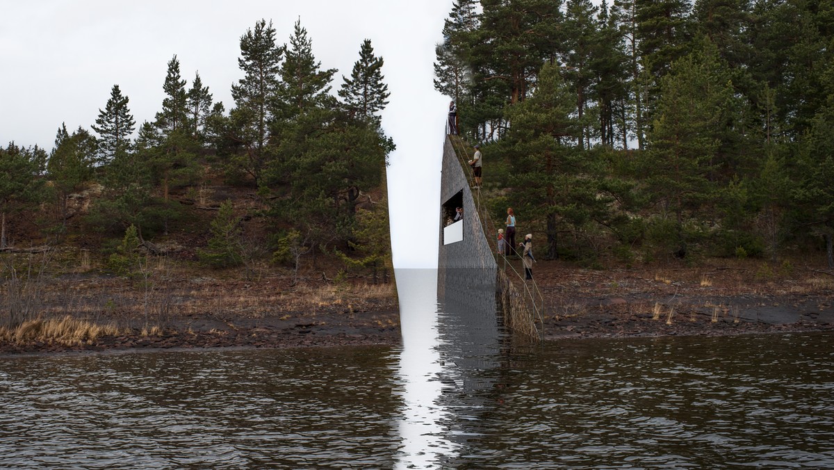 Projekt monumentu, który ma powstać na wyspie Utoya