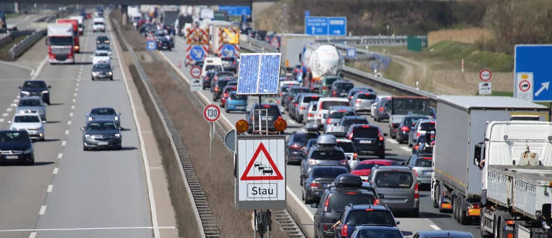 Korek na niemieckiej autostradzie