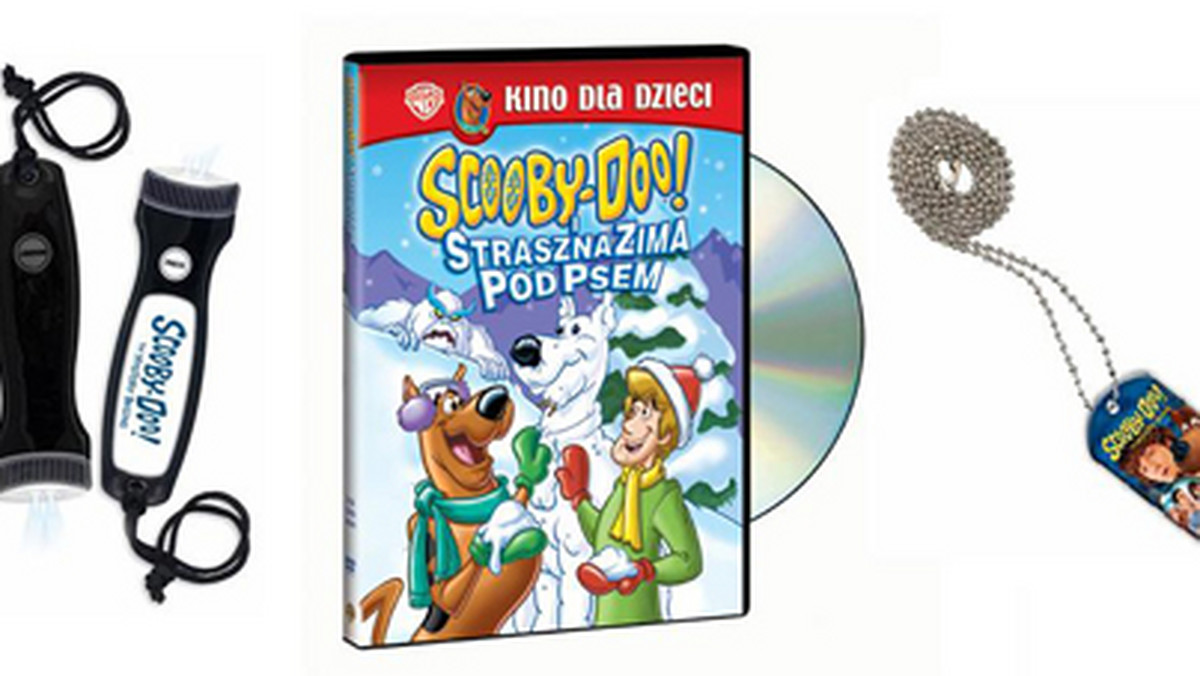 Weź udział w naszym konkursie i wygraj jeden z 5 zestawów składających się z filmu DVD Scooby Doo - straszna zima pod psem oraz latarkę i zawieszkę Scooby Doo. Wystarczy odpowiedzieć na jedno proste pytanie.