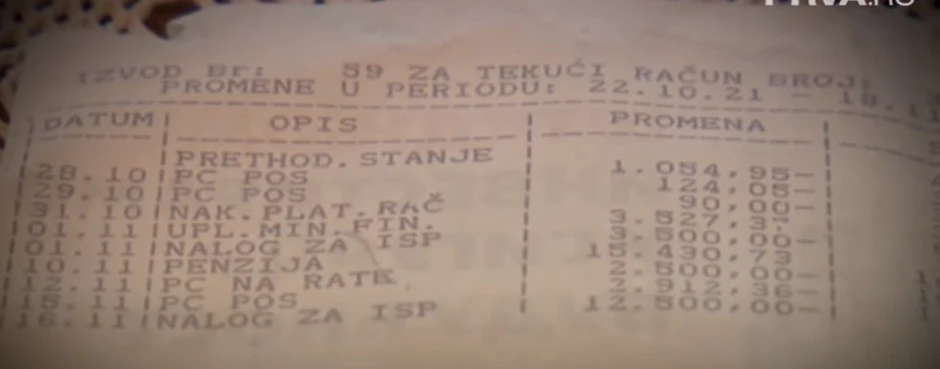 Penzioni ček baka Milene