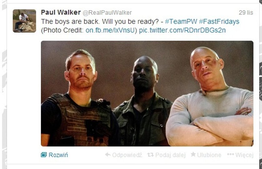 Paul Walker Twitter