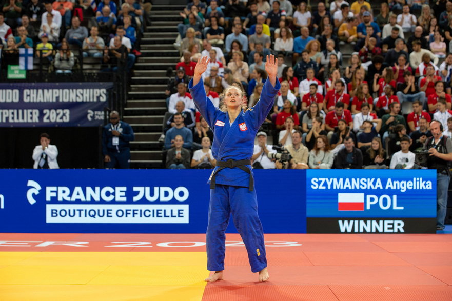 Angelika Szymańska podczas ME 2023 w Montpellier, gdzie zdobyła brązowy medal. Polka to także m.in. młodzieżowa mistrzyni kontynentu (2021, Budapeszt)
