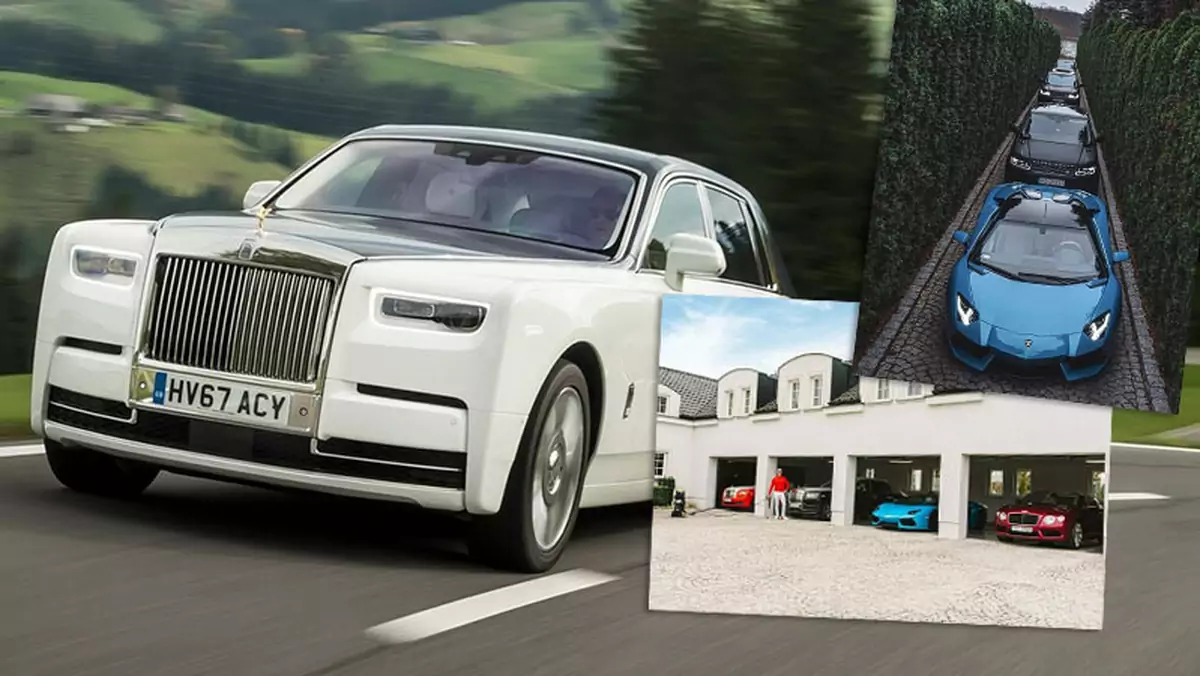 Garaż Piotra Śledzia jest niezwykły. Stoją w nim Rolls-Royce'y, Bentley i Lambo