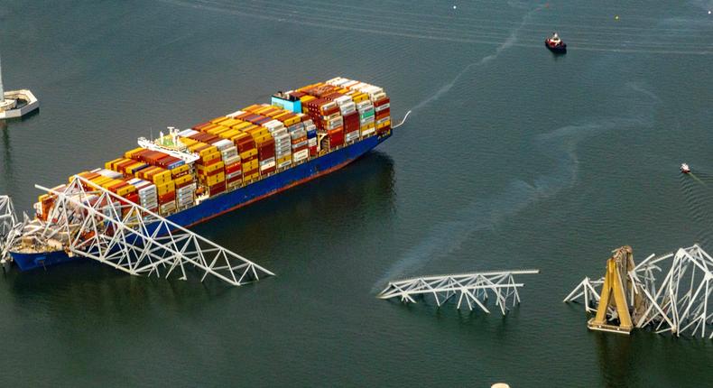 The Francis Scott Key Bridge collapsed on Tuesday.Tasos Katopodis/Getty Images