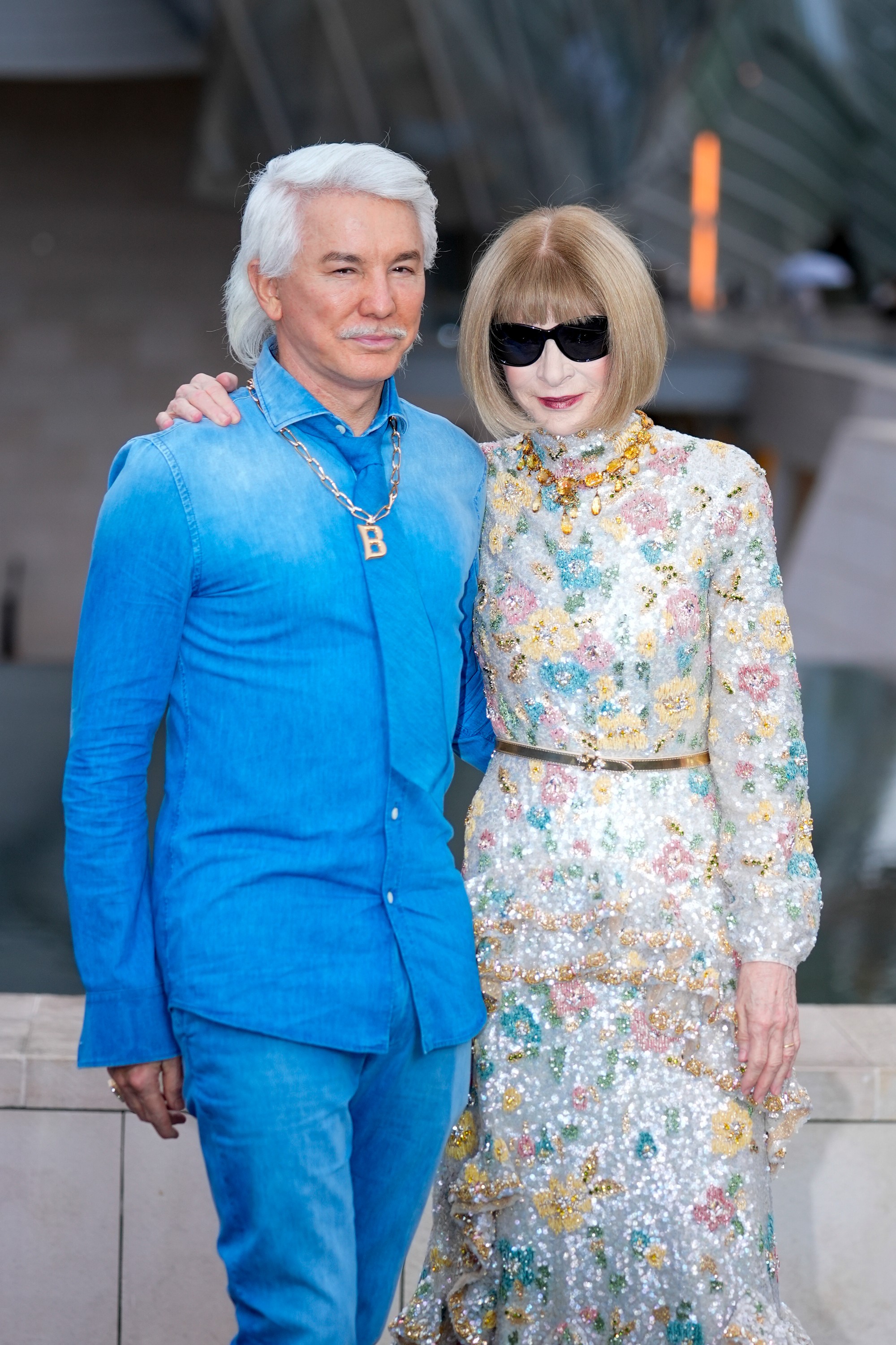 Podujatie Nadácie Louisa Vuittona pred OH 2024: Baz Luhrmann, Anna Wintour.