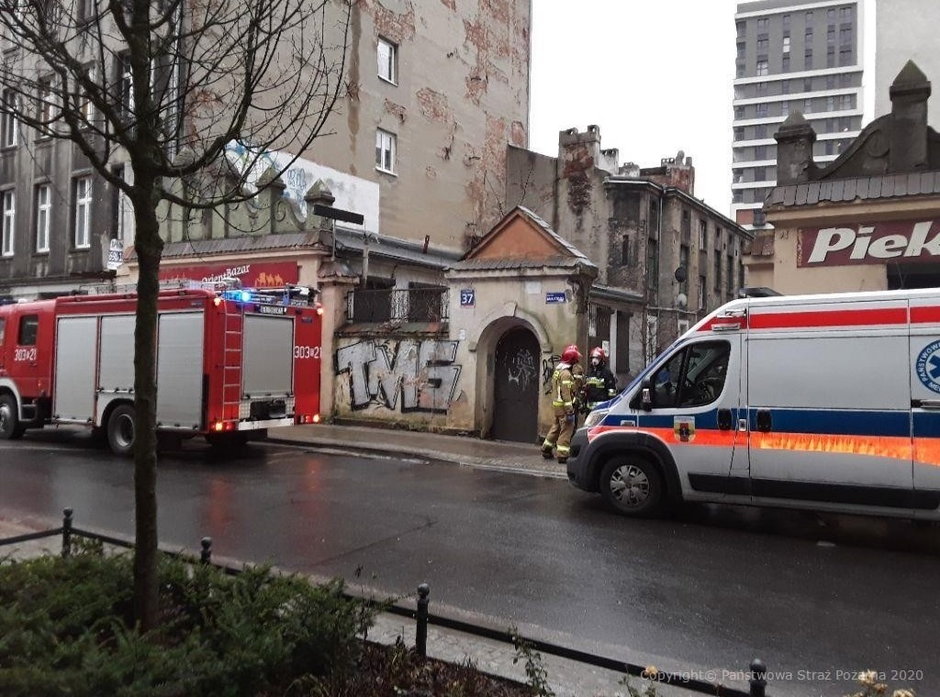 Zatrucie tlenkiem węgla w kamienicy przy ul. Nawrot w Łodzi