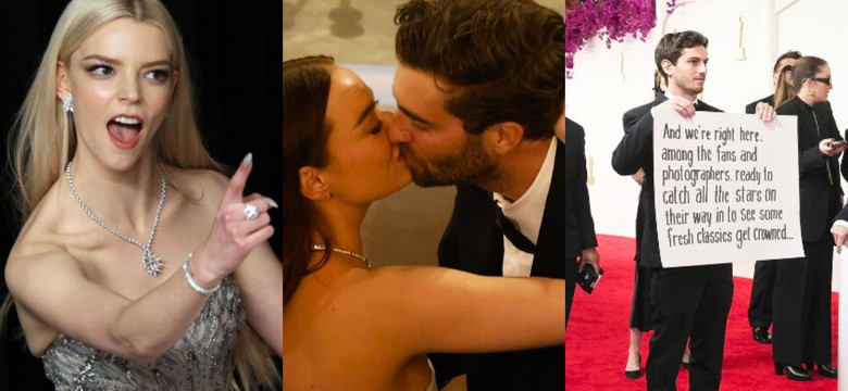 Oscary 2024 za kulisami. Czuły pocałunek Emmy Stone z mężem i euforia Billie Eilish