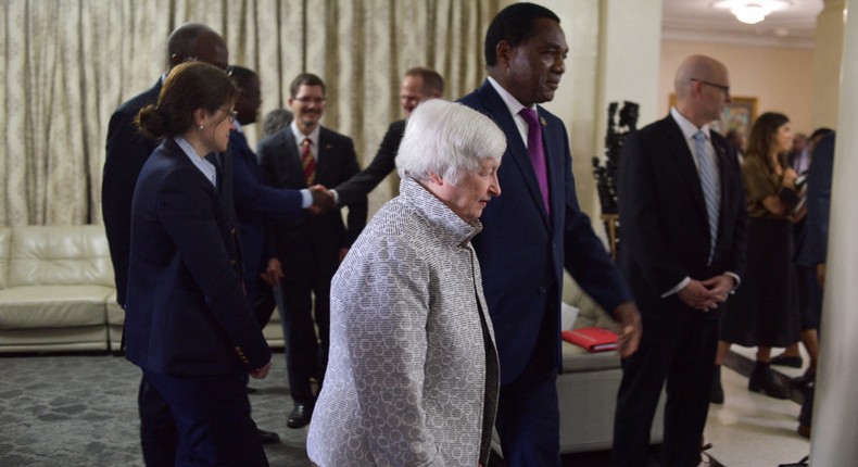 US Treasury Secretary Janet Yellen on her trip to Zambia