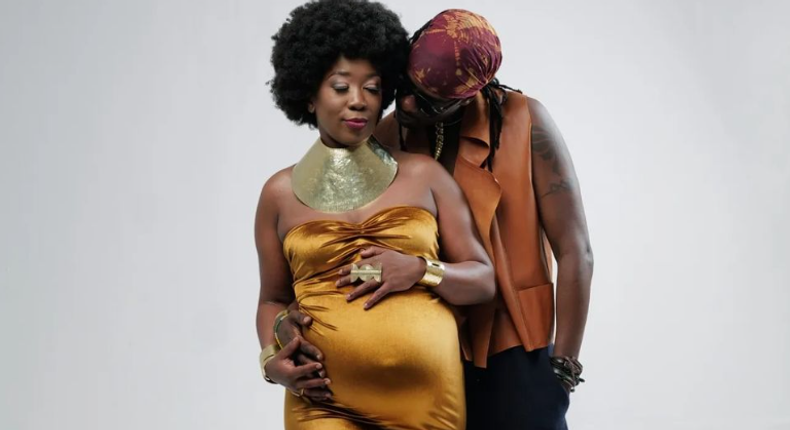 Wahu and Nameless during baby bump photoshoot