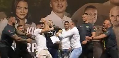 Ogromna awantura na ceremonii ważenia CLOUT MMA 1. Zawodnicy pobili się na scenie [WIDEO]