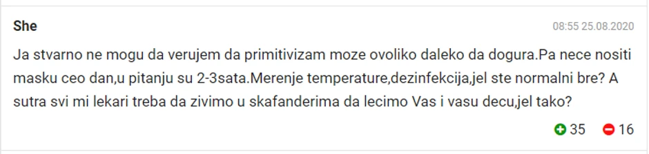 Antimaskeri komentari