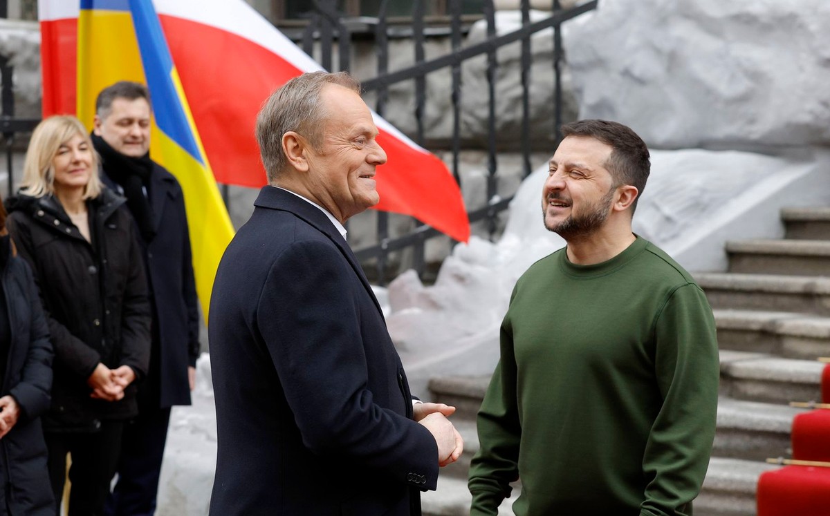 Wołodymyr Zełenski i Donald Tusk
