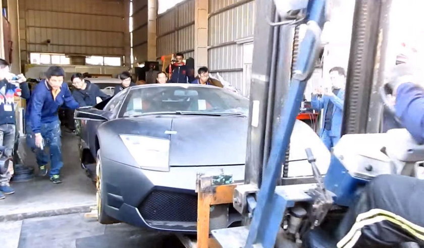 Lamborghini murcelago zniszczone na Tajwanie