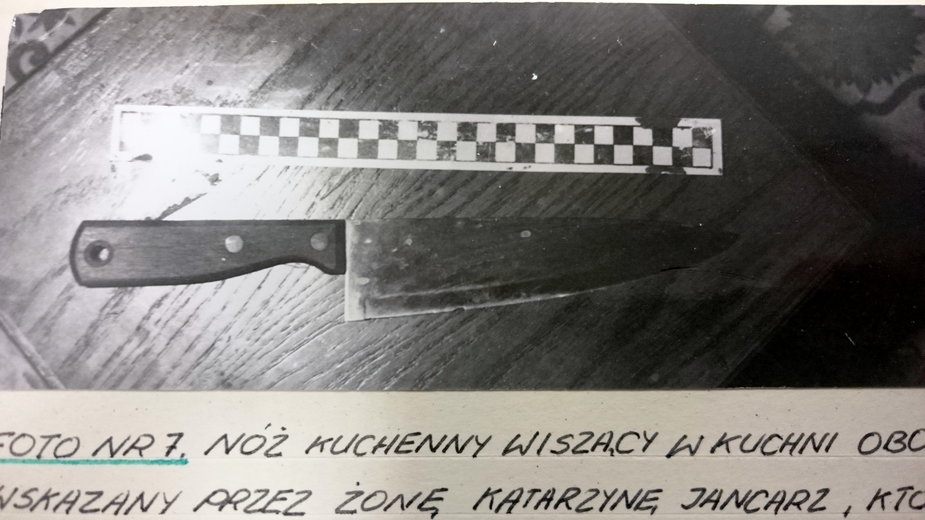 Nóż, którym Katarzyna Jancarz zabiła swojego męża Edwarda