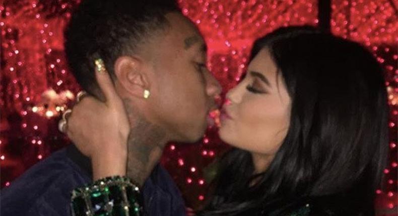 Kylie Jenner, Tyga kiss on Christmas Eve