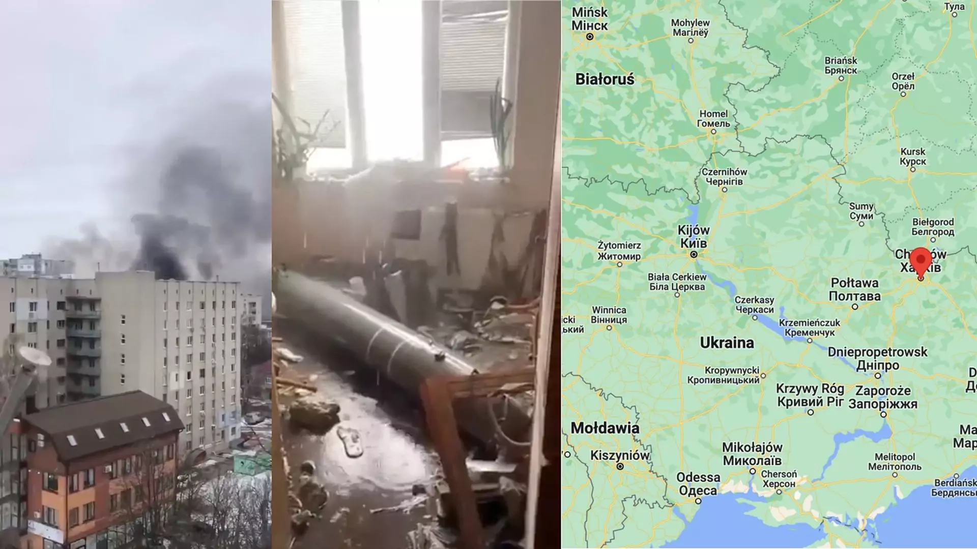 Rosjanie ostrzelali Charków. Nagrania mieszkańców pokazują ofiary i zniszczenia