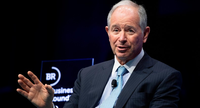 Blackstone CEO Steve Schwarzman announced his endorsement of Trump in May.  Jim Watson/AFP/Getty Images