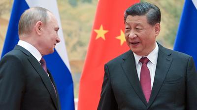 Prezydent Rosji Władimir Putin i przywódca Chin Xi Jinping