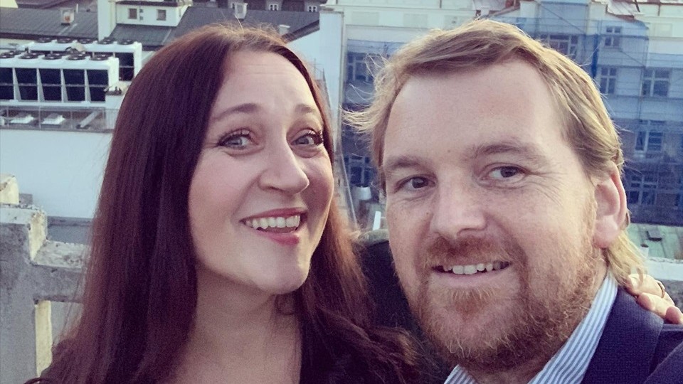 Katka Koščová s manželom.