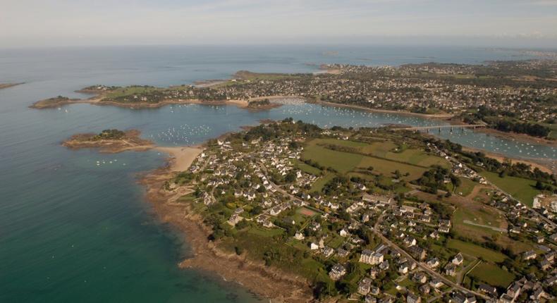 The resort town of Saint-Briac-sur-Mer in western France, along Brittany's famed Emerald coast on the Atlantic Ocean