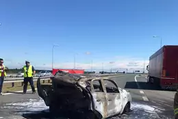 Auto spłonęło po wypadku na drodze S8. Zginęła kobieta