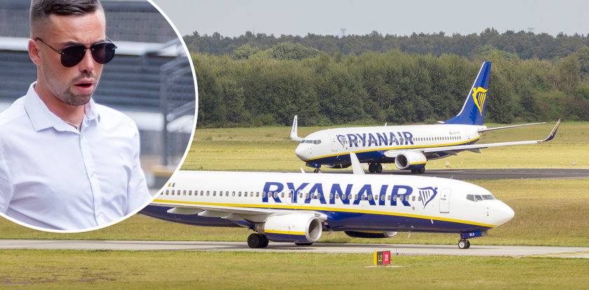 "Podcięty" członek załogi w samolocie z Rzeszowa do Stansted! Pasażer go nagrał podczas opróżniania "małpek". Ryanair nie mógł tego tak zostawić...