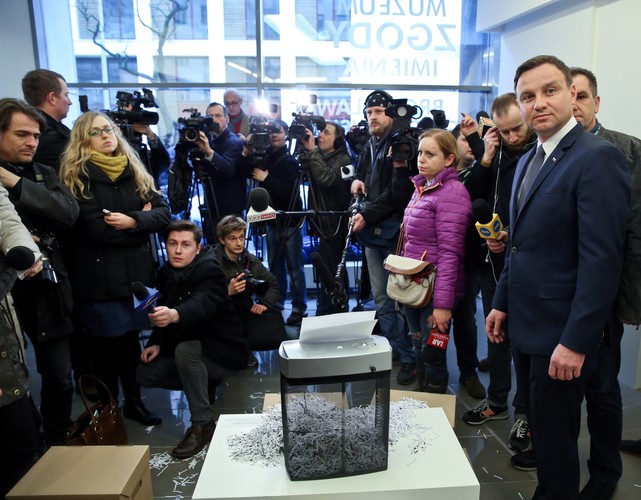 Andrzej Duda w muzeum Bronisława Komorowskiego
