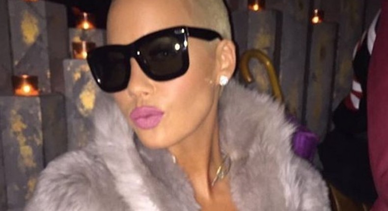 Amber Rose at Wiz Khalifa's album listening party