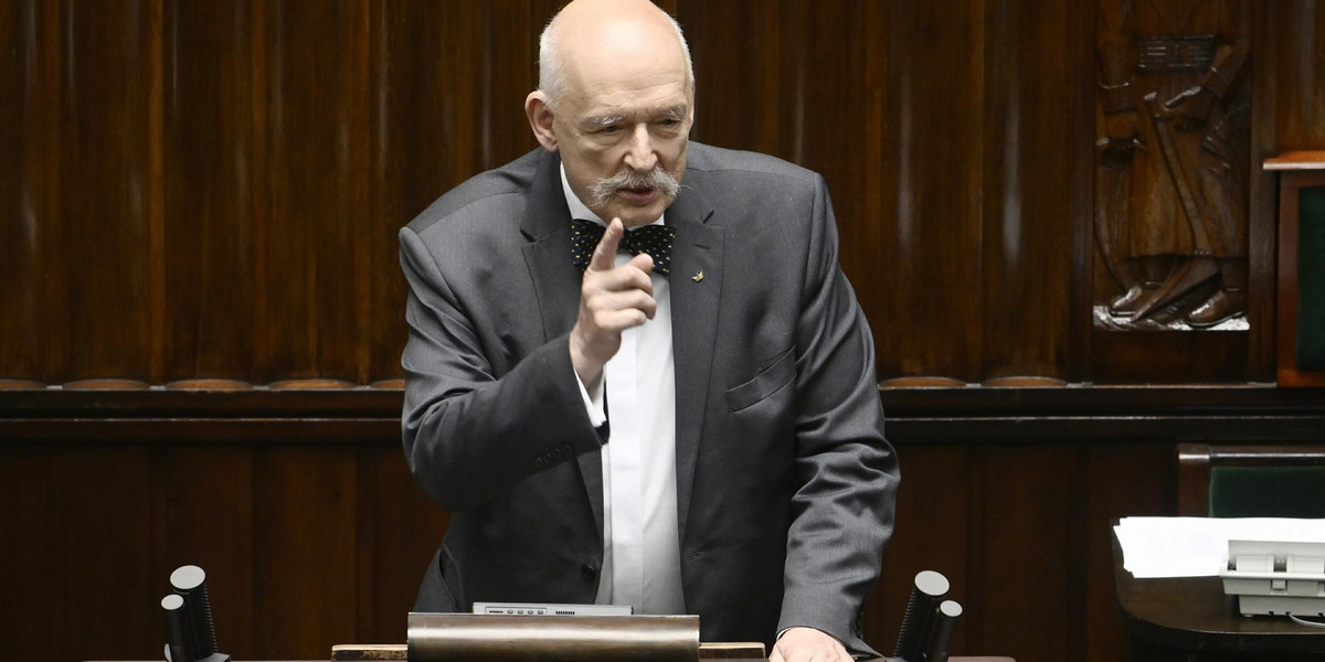 Janusz Korwin-Mikke w sejmie.