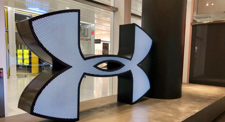 The Under Armour logo in a New York City store.Shoshy Ciment/Business Insider